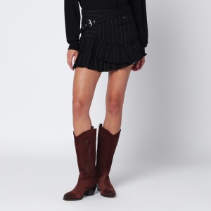 ISABEL MARANT Black pinstripe Maddy mini skirt