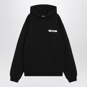 JACQUEMUS Black cotton hoodie