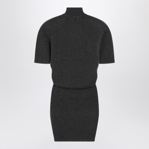 JACQUEMUS Dark grey wool and cashmere dress - Img 2
