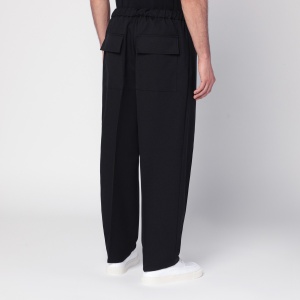 Jil Sander Black technical gabardine trousers - Img 2