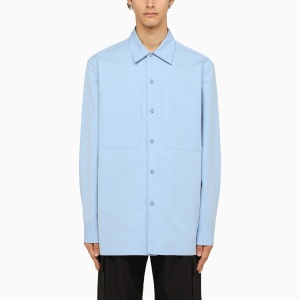 Jil Sander Light blue oversize shirt with pockets