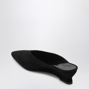 Le Monde Béryl Black wedge mule in suede - Img 2