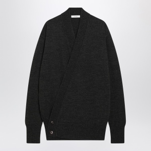 LEMAIRE Brown alpaca wrap cardigan