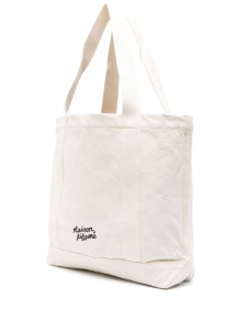 Maison Kitsuné Maison Kitsune fox head-print cotton tote - Img 3