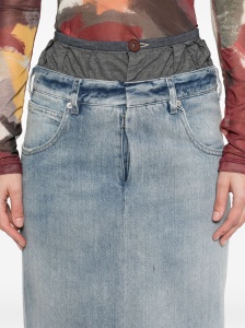 Maison Margiela Maxi denim cotton skirt - Img 4
