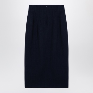 Margaux Lönnberg Navy blue wool-blend Marlo skirt - Img 2