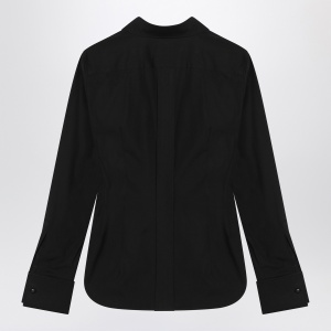 Max Mara Black cotton shirt with logo - Img 2