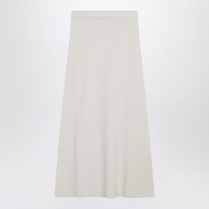 Max Mara Ivory skirt in stretch cashmere knit