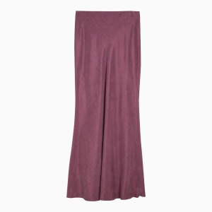 Max Mara Studio Mauve long skirt in linen blend