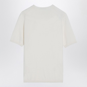 Max Mara White silk and cashmere crew-neck t-shirt - Img 2