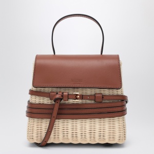 Moschino Tie Mie Bag in raffia and leather