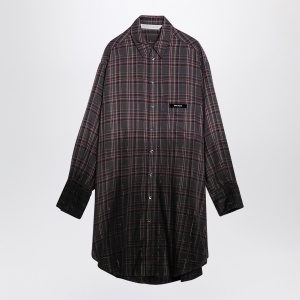 Palm Angels Checkered chemisier dress with logo