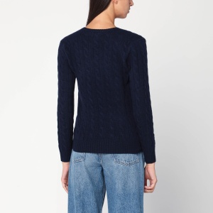 Polo Ralph Lauren Blue cable-knit sweater in wool and cashmere - Img 2