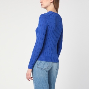 Polo Ralph Lauren Electric blue cotton cable-knit jumper - Img 2