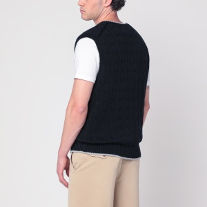 Polo Ralph Lauren Navy blue cable-knit vest - Img 2