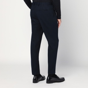 PT Torino Navy blue cotton trousers - Img 2