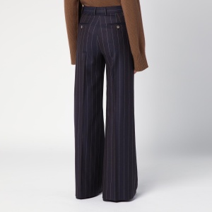 QUELLEDUE Blue wool-blend pinstripe trousers - Img 2