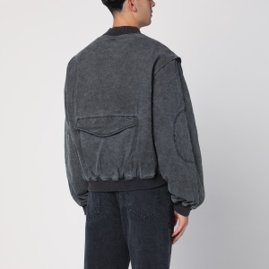 Represent Black washed cotton bomber jacket - Img 2