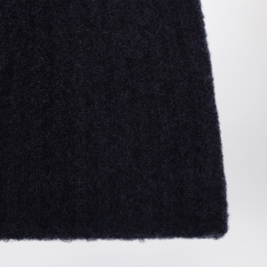 Roberto Collina Cashmere ribbed navy hat - Img 2