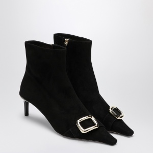 ROGER VIVIER Black Viv Canard suede ankle boots - Img 2
