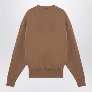 Saint Laurent Caramel coloured plush cotton sweatshirt - Img 2