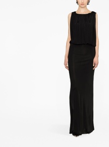 Saint Laurent draped sleeveless jersey dress - Img 2