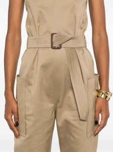 Saint Laurent strapless belted cotton jumpsuit - Img 4