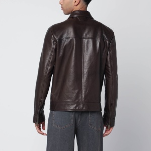 Salvatore Santoro Brown leather zip jacket - Img 2