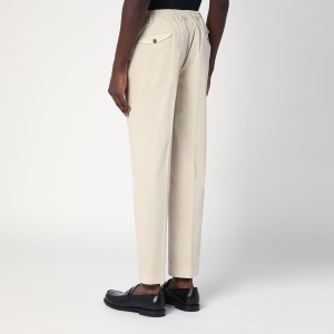 Santaniello Ivory cotton trousers - Img 2