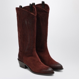 Sartore Brown suede Frida western boot