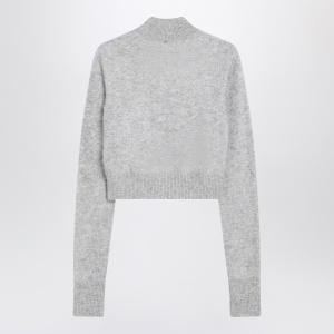 Sportmax Grey cropped cashmere sweater - Img 2