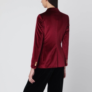 Tagliatore Burgundy velvet double-breasted jacket - Img 2