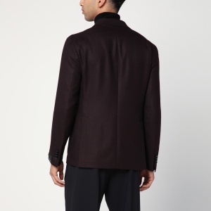 Tagliatore Single-breasted jacket with burgundy pattern - Img 2