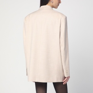 THE ANDAMANE Double-breasted sand-coloured jacket - Img 2
