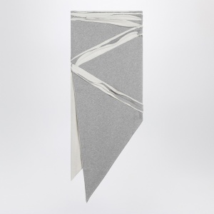 The Attico Asymmetric grey mélange cotton skirt - Img 2