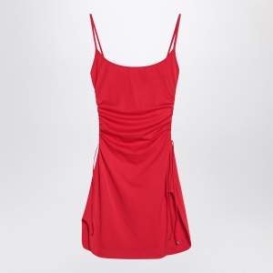 The Attico Red beach cover-up in stretch fabric