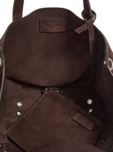 Valentino Garavani Medium Nellcôte Suede Shopping Bag - Img 2