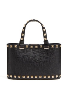 Valentino Garavani Mini Rockstud Shopping Bag in Garnet Calfskin - Img 2