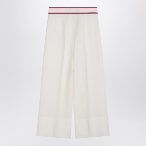 Valentino Ivory trousers with Gold V - Img 2