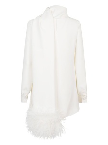 Valentino Silk top with feathers - Img 3