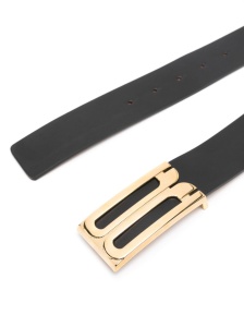 Victoria Beckham Jumbo Frame logo-buckle leather belt - Img 2