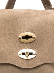 Zanellato Baby Postina messenger bag in nubuck leather brown brandy - Img 2