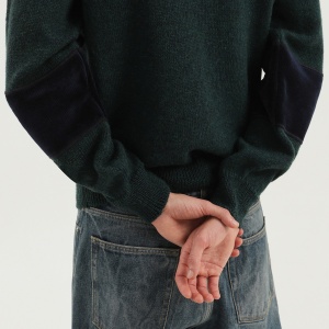 1989 STUDIO Green and yellow turtleneck sweater - Img 2