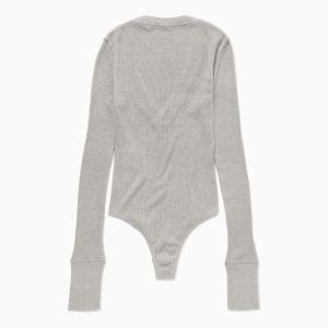 1989 STUDIO Light grey Waffle body V-neck - Img 2