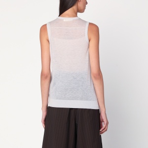 6397 Ivory semi-sheer tank top - Img 2
