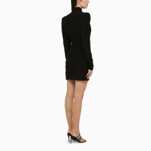 Alessandra Rich Black draped silk minidress - Img 2