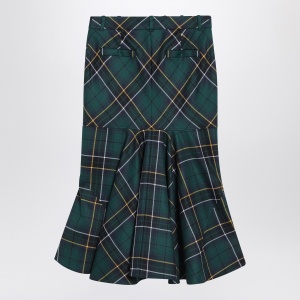 Alexander McQueen Flared skirt in wool tartan - Img 2