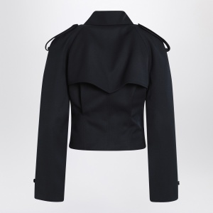Alexander McQueen Short double-breasted navy blue jacket - Img 2