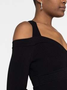 Alexander McQueen Short knitted dress with V-neck - Img 2