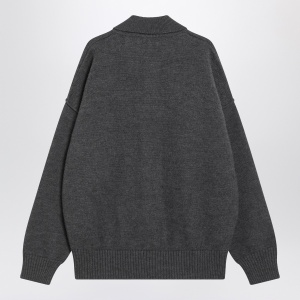 Ami Paris Grey polo-style Ami De Coeur sweater - Img 2